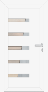Mariana as - interiér; jednostranný překryv; barva - ral9016; rámeček - nerez; prosklení - crepi